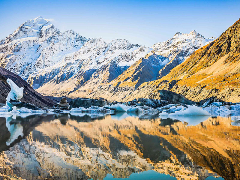 同遊南北島新奇歐拉11日～冰河船、但尼丁、皇后鎮2晚、含小費(紐西蘭航空)